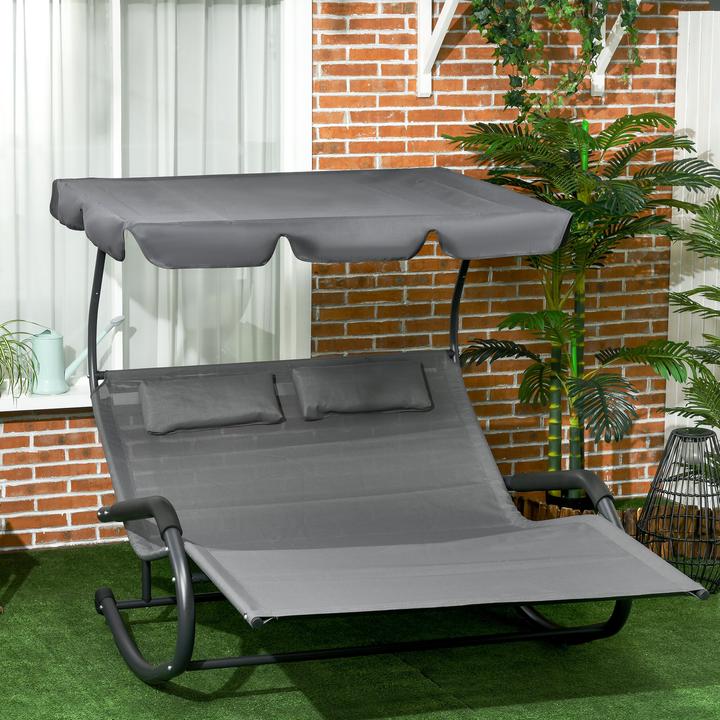 Produktbild Outsunny Doppel-Sonnenliege (200 cm)