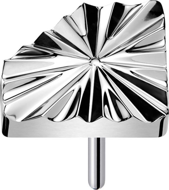 Actual product image Star Piercing Threadless Diamantschliff Scheibe Diamant silber (without brass, Titanium G23)