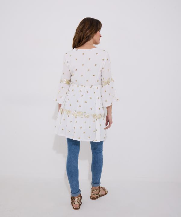Actual product image Joe Browns Sequin Embroidered Long Sleeve Tunic Dress