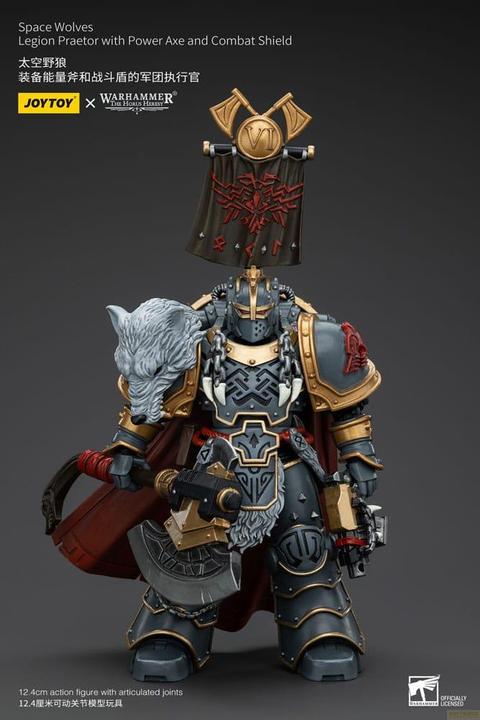 Immagine prodotto Joy Toy Warhammer The Horus Heresy Action Figure 1/18 Space Wolves Legion Praetor con Power Axe e Combat Sh