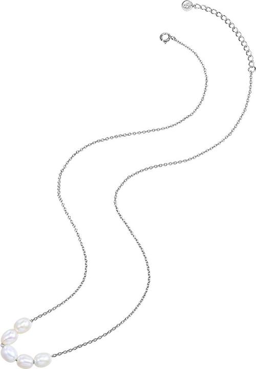 Immagine prodotto Glanzstücke München Catena da donna in argento con perle d'acqua dolce 40,0 cm di base + 5,0 cm di estensione - 28503 (Argento, 40 - 45 cm)