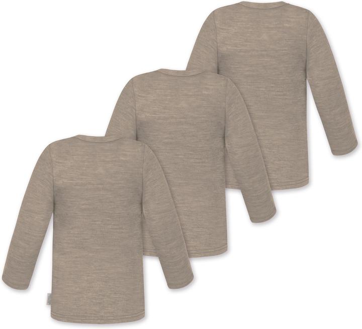 Actual product image Normani 3-pack baby merino longsleeve "Taupo" - 9467 (74, 80)