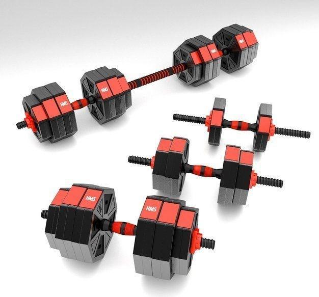 Actual product image HMS SGC30 30kg composite barbell barbell