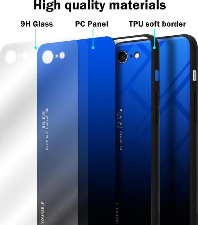 Actual product image Cadorabo TPU 2 colors glass cover (Apple iPhone 7, Apple iPhone SE (2nd Gen))