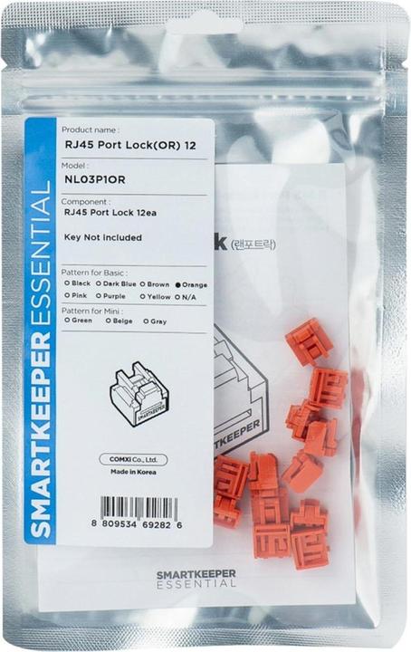 Actual product image Smart Keeper Basic RJ45 Port Blocker orange 12 pcs.