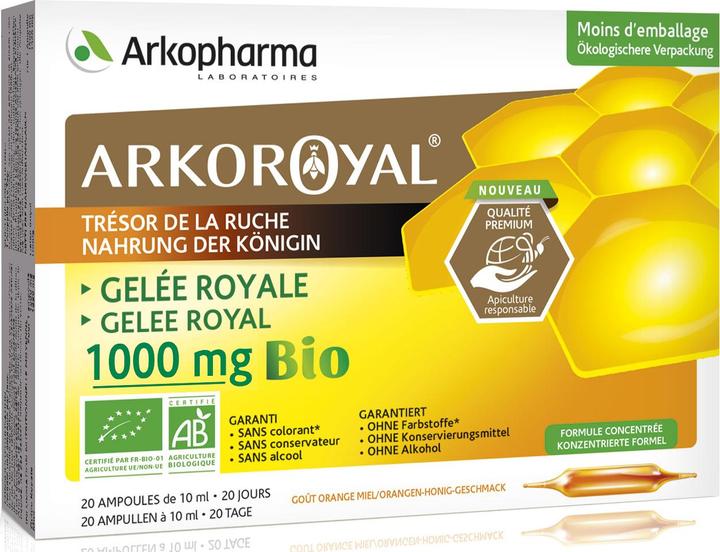 Actual product image Arkopharma Arkoroyal Bio Gelée Royal 1000mg (20 Piece, Ampoule, 385 g)