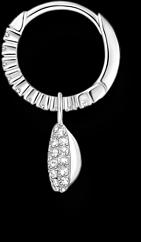 Immagine prodotto Thomas Sabo Creola singola con pietre bianche e conchiglia in argento (Argento 925)