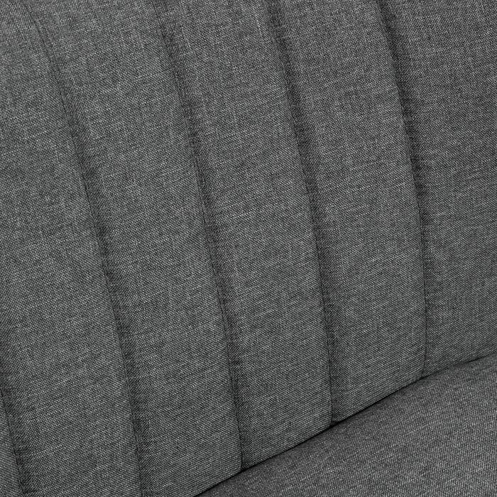 Produktbild Swisshandel24 2-Sitzer Stoffsofa Polstersofa Sitzmöbel Loungesofa Holz Schaumstoff Dunkelgrau 117 x 56,5 x 77 cm (2-Sitzer)