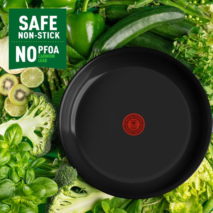 Produktbild Tefal Renew Black keramische hapjespan 24 cm - Inductie (24 cm, Kochtopf, Keramik)