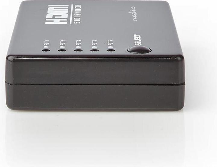 Produktbild Nedis HDMI T Schalter 5-Port Port(s) 5X HDMIT Eingang 1x HDMIT Ausgang 1080p 3.4 Gbps ABS Schwarz