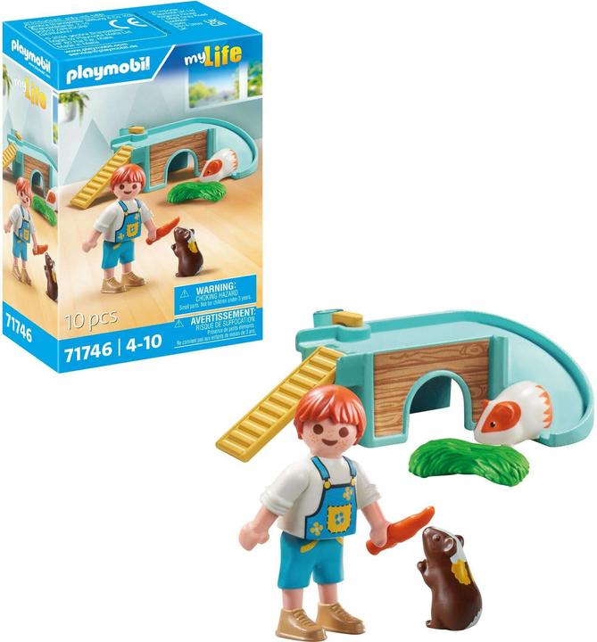 Image du produit Playmobil Garçon avec cochon d'Inde (71746, Playmobil Ma vie)