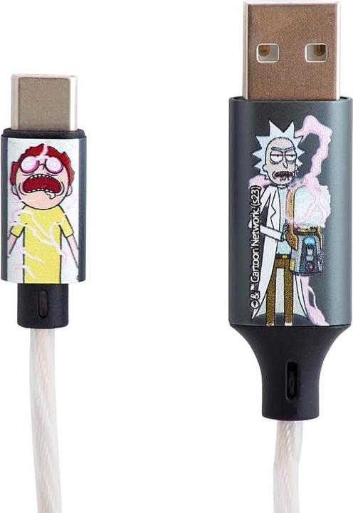 Actual product image INNE Rick & Morty cable Light-Up USB-C Shock! (0.12 m, 10 W)