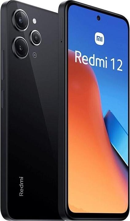 Actual product image Xiaomi Redmi 12 (128 GB, Midnight Black, 6.79", Hybrid Dual SIM, 50 Mpx, 4G)