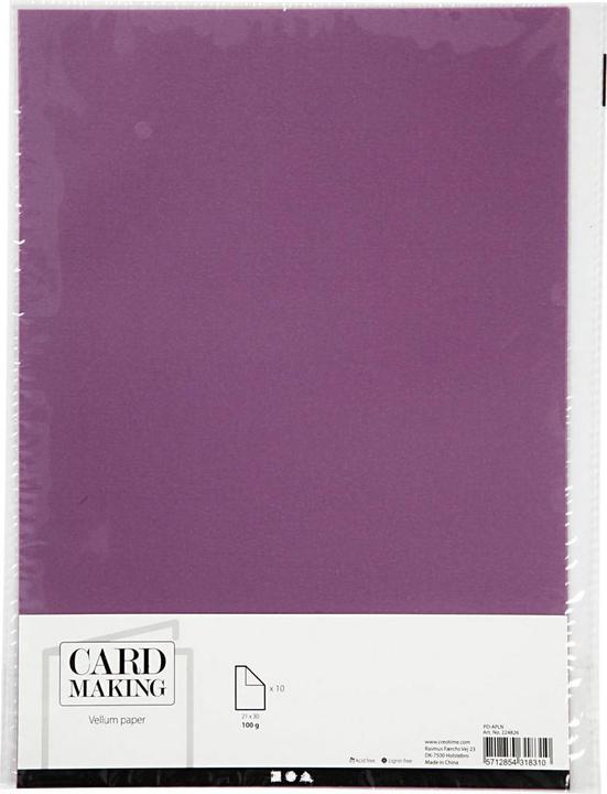 Image du produit Creativ Company Papier parchemin A4 violet, 10 feuilles (100 g/m², 10 x)
