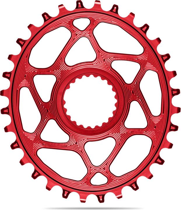 AbsoluteBLACK aBLACK MTB OVAL Shimano DIRECT MOUNT für HG+ 12fach N/W Kette RED rot (34)