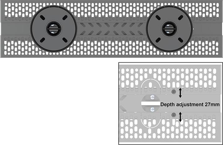 Actual product image Multibrackets M Pro Series Enclosure Floor to Ceiling Mount B2B 55" Medium Black