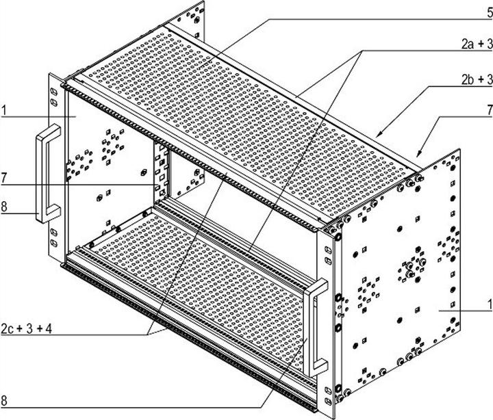 Actual product image Schroff Kit, EN 50155, shielded, for CompactPCI applications - BGTR PRO IEEE (84 RU, 19 inch rack)