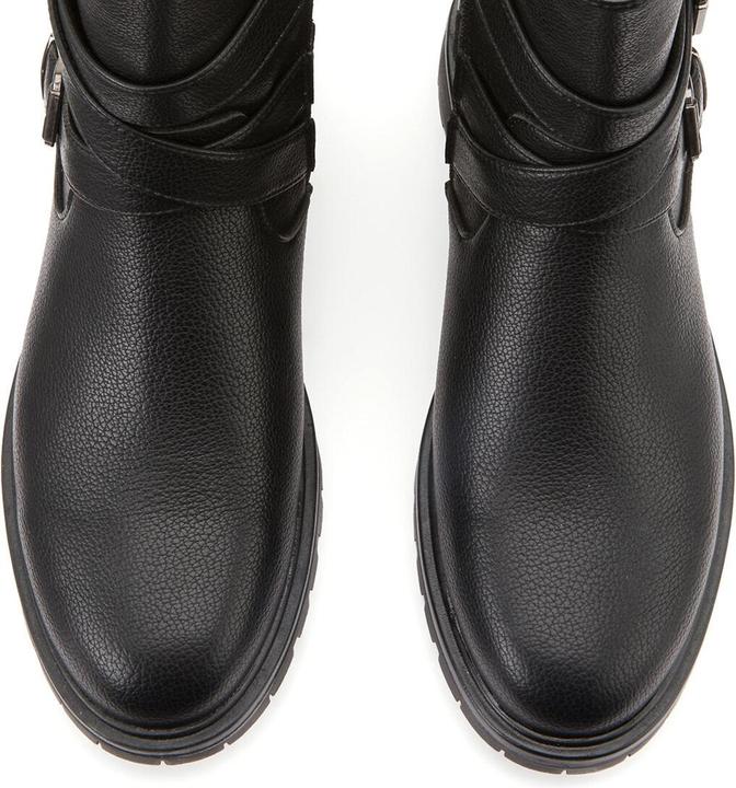 Actual product image La Redoute Collections Biker boots with flat heel (39)