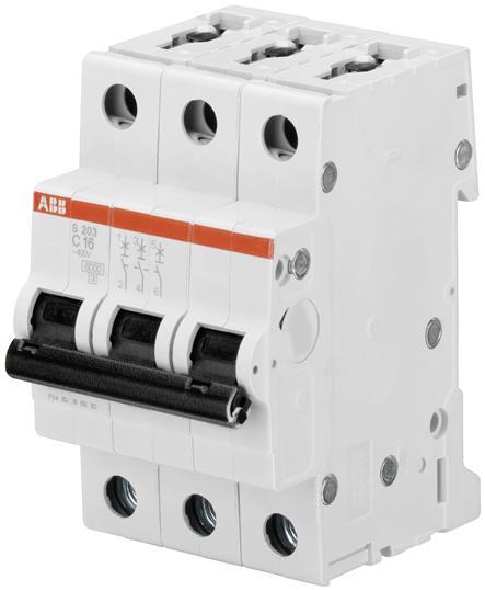 Immagine prodotto ABB S203-C4 Interruttore automatico 4A per M compatto tripolare