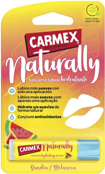 Actual product image Carmex NATURALLY Moisturizing Lip Balm Stick Sandía 1 unit (Care pencil)