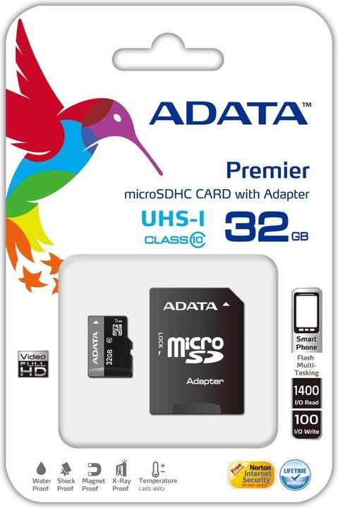 Produktbild Adata Premier (32 GB, microSDHC, U1, UHS-I)