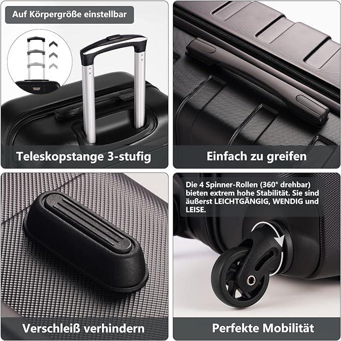 Produktbild Coolife Hartschalenkoffer mit TSA-Schloss (60 l, M (50 - 90l))