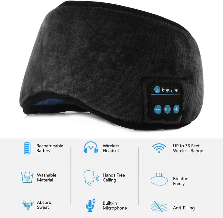 Produktbild Cbx Bluetooth Schlafmaske mit Kopfhörer (keine Geräuschunterdrückung, 8 h, Kabellos)