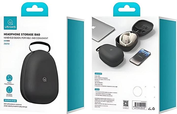 Produktbild Usams Etui na słuchawki nauszne czarny/black ZB292SNB01 (US-ZB292) (Kopfhörer Hülle)