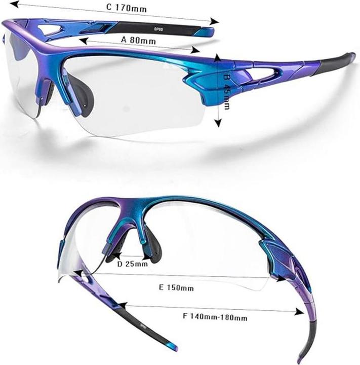 Produktbild Rockbros 10069 photochromic UV400 cycling glasses - blue (Blau)