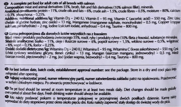 Nährwerte und Zutaten Dolina noteci 5902921302094 Katzen-Dosenfutter (Adult, 1 Stk., 100 g)