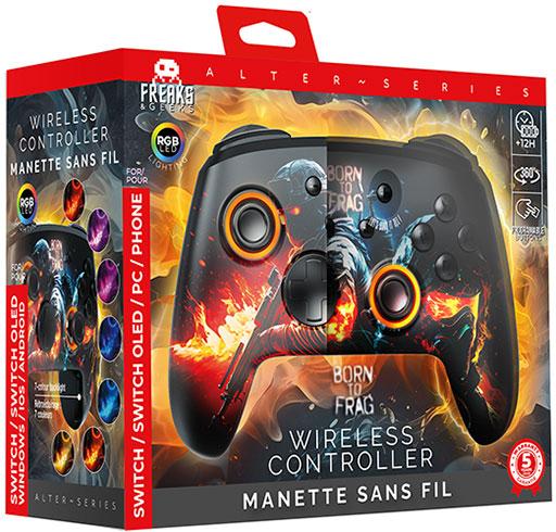 Actual product image Freaks and Geeks Manette Switch/PC Sans-fil RGB - Born to Frag