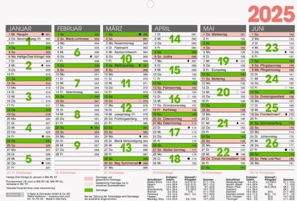 Image du produit Calendrier à panneaux A5quer 2025