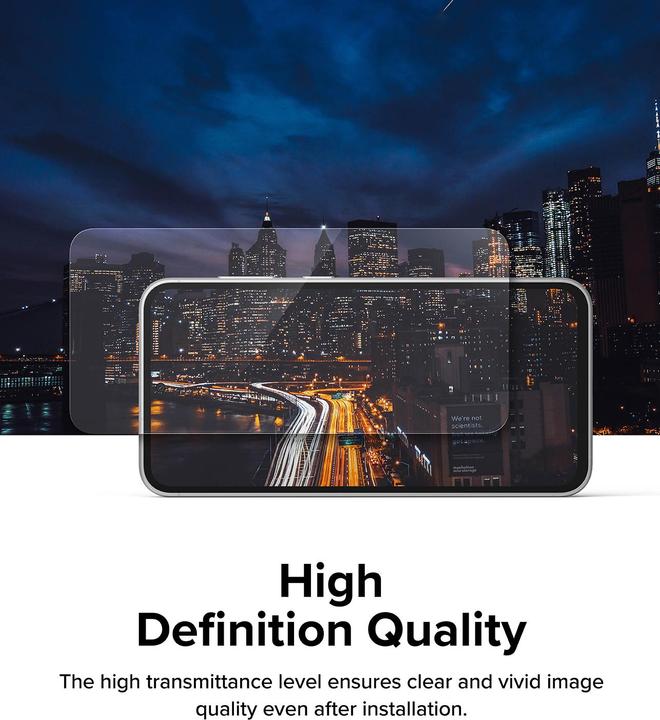 Actual product image Ringke Screen Protector for Galaxy S24 Plus EASY SLIDE TEMPERED GLASS 2 pack, w installation Jig (2 Piece, Samsung Galaxy S24+)