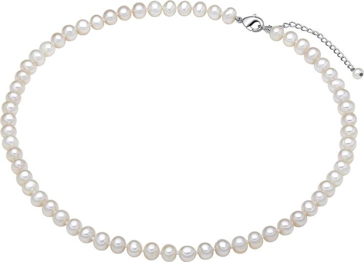 Immagine prodotto Lulu & Jane Catena in ottone con perle d'acqua dolce in argento 42,0 cm di base + 5,0 cm di estensione - 33610 (Ottone, 42 - 47 cm)