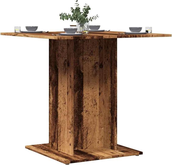 Produktbild VidaXL Esstisch Küchentisch Esszimmertisch Speisetisch Tisch Altholz-Optik (80 x 80 x 75 cm)