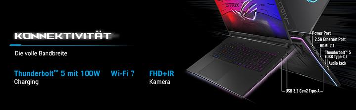 Produktbild ASUS ROG Strix Scar 18 RTX 5070 Ti (18", Intel Core Ultra 9 275HX, 32 GB, 1000 GB, DE)