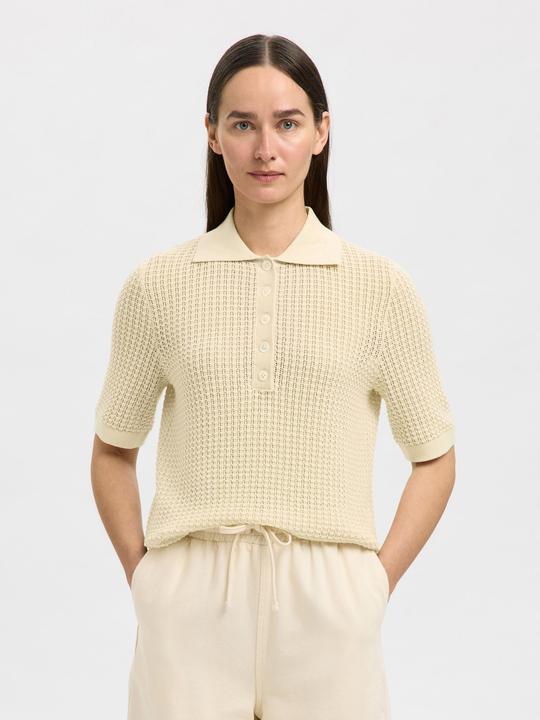 Actual product image Selected Femme Baumwoll Polohemd aus Strick (XL)