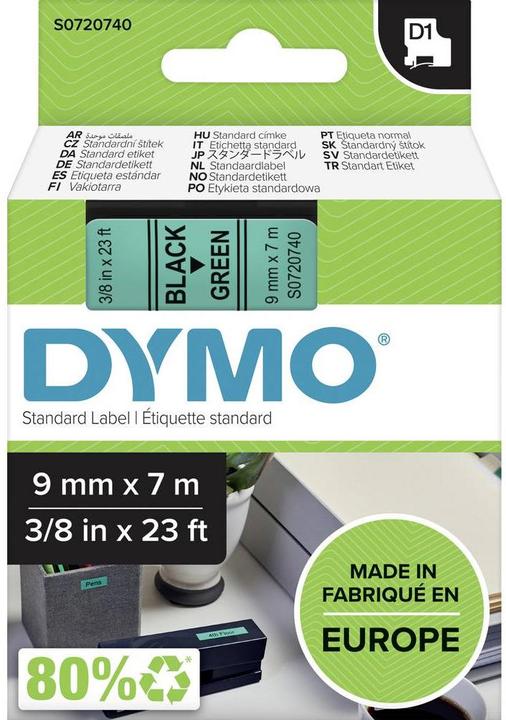 Produktbild Dymo S0720740 Standardband (0.90 cm, Grün)