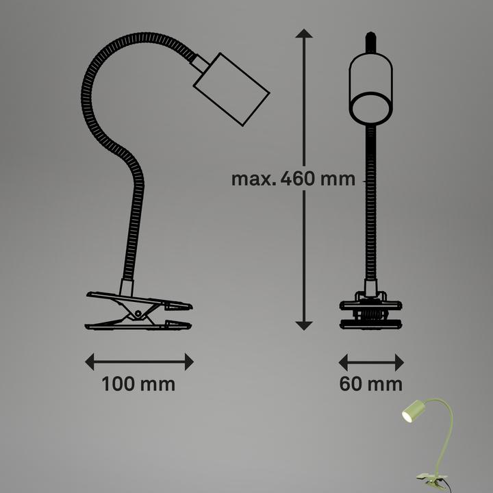 Actual product image Briloner LED clamp luminaire (290 lm)