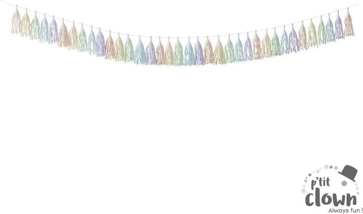 Produktbild P'tit Clown Holografische Happy Birthday Buchstaben Girlande silber, DIY