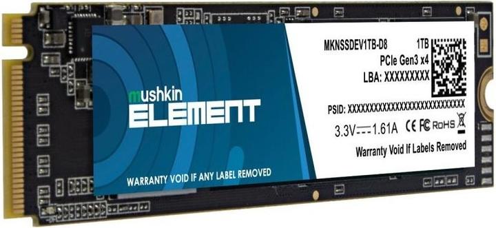 Image du produit Mushkin SSD Element M.2 1TB PCIe Gen3x4 NVME (1000 Go, M.2 2280)