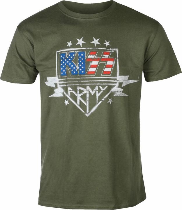 Immagine prodotto KISS Maglietta unisex adulto in cotone con fulmini dell'esercito (XXL)
