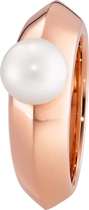 Xen Ring mit Perle 8 mm weiss - rosè vergoldet (52)