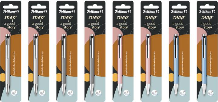 Produktbild Pelikan Kugelschreiber Snap Metallic M 817622 8 Stück (assortiert) (Platin, Rosegold, Blister, Frostblau, 8 x)