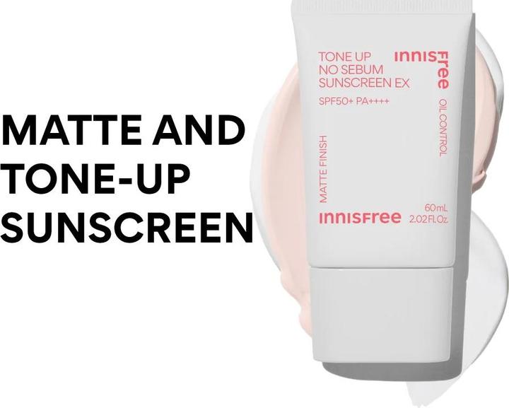 Actual product image Innisfree Tone Up No Sebum Sunscreen EX (Suntan cream, SPF 50+, 50 ml)