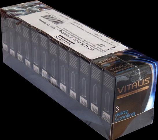 Produktbild Vitalis PREMIUM «Delay & Cooling» 12x3 verzögernde Kondome mit erregendem Kälte-Effekt, Sparpack (36 Stk.)