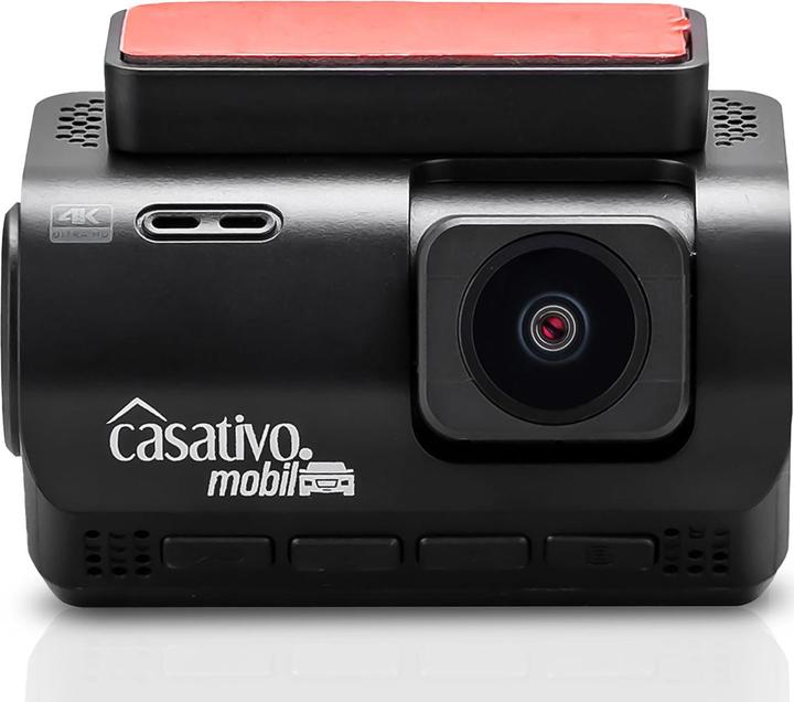 Image du produit Casativo Dashcam 4K-UHD avec GPS, vision nocturne, G-Sensor, WDR, WLAN & App, angle de 140 (Écran intégré, WiFi, Vision nocturne, Récepteur GPS, Accéléromètre, Microphone intégré)