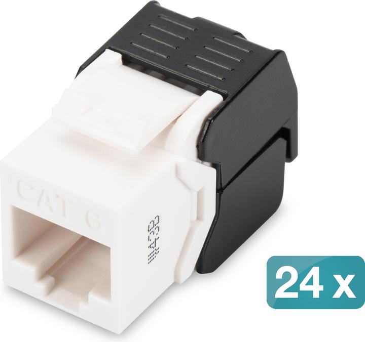 Immagine prodotto Digitus Presa Keystone CAT 6, connessione non schermata senza attrezzi, set da 24 (Modulo Keystone)