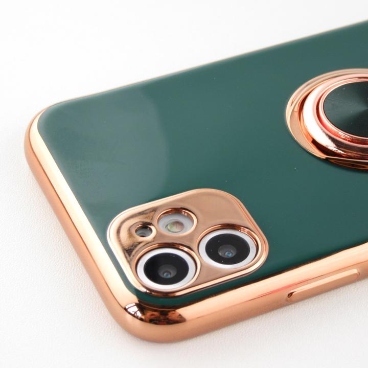 Produktbild PhoneLook Hülle Gummi Bronze mit Ring (Apple iPhone 11)