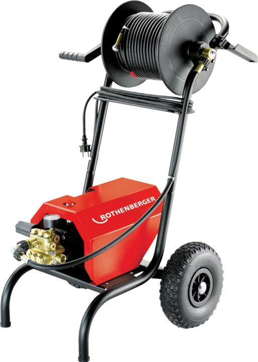Produktbild Rothenberger HD 13/100 Hochdruck-Rohrreiniger 2.300 W 230 V 13 l / min 100 bar + Schlauchhaspel (Netzbetrieb)